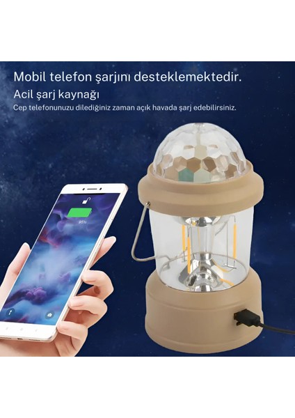 Çok Fonksiyonlu Renkli Şarj Edilebilir Kamp Lambası – Pratik ve Şık Aydınlatma Çözümü modelleri