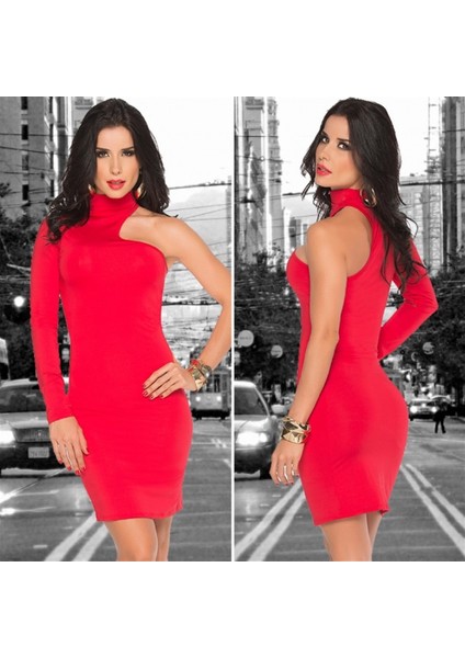 TP101061 Asimetrik Mini Elbise indirimleri