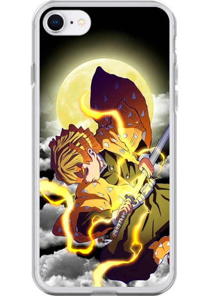 Apple iPhone 6 Uyumlu Şeffaf Kılıf Demon Slayer Tasarımlı 2