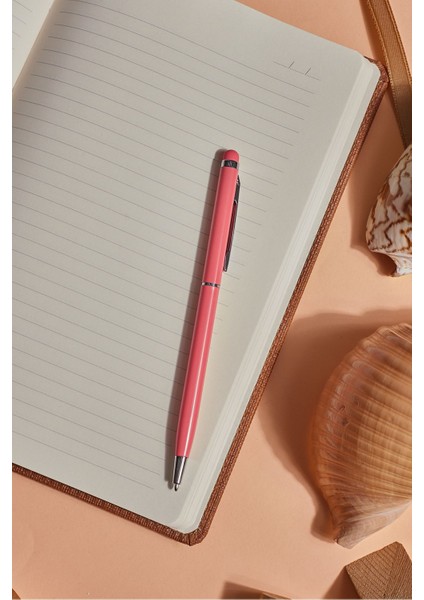 Pembe Touch Pen Metal Kişiye Özel Mavi Yazan Tükenmez Kalem fiyatları