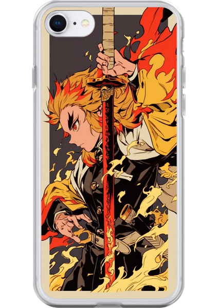 Apple iPhone 6s Uyumlu Şeffaf Kılıf Demon Slayer Tasarımlı 3