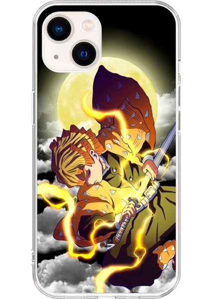 Apple iPhone 14 Plus Uyumlu Şeffaf Kılıf Demon Slayer Tasarımlı 2