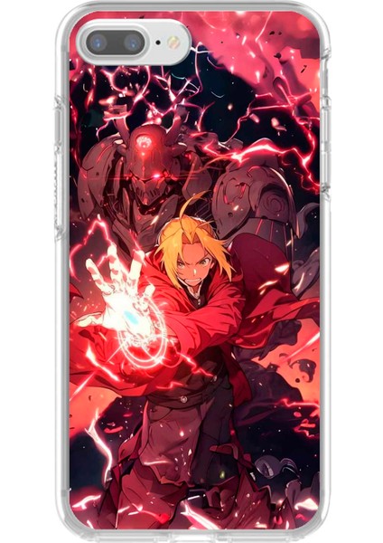 Apple iPhone 7 Plus Uyumlu Şeffaf Kılıf Fullmetal Alchemist Tasarımlı 1