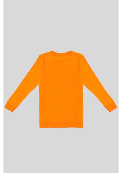 4-14 Yaş Benetton Bisiklet Yaka Kız Çocuk Sweatshirt Turuncu fiyatları