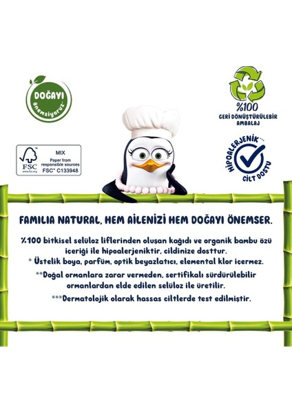Plus Tuvalet Kağıdı 3 Katlı 96 Lı Paket Natural Organik Bambu Özlü (3pk*32) indirimleri
