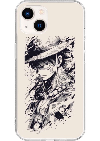 Apple iPhone 13 Uyumlu Şeffaf Kılıf One Piece Tasarımlı 1