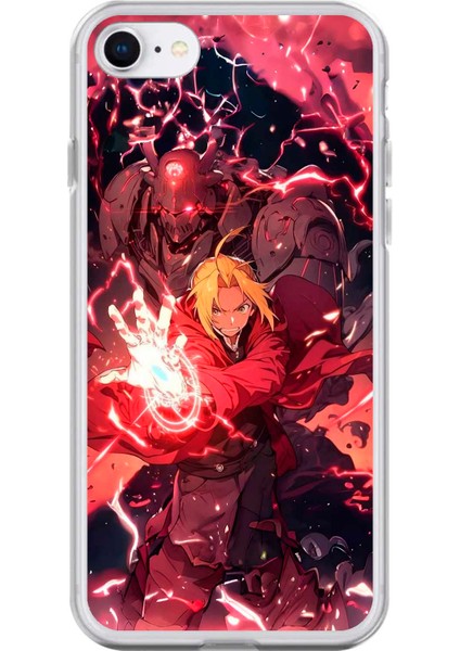 Apple iPhone 7 Uyumlu Şeffaf Kılıf Fullmetal Alchemist Tasarımlı 1