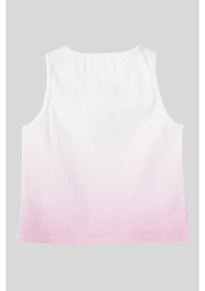 4-14 Yaş Benetton Renk Geçişli Kız Çocuk Atlet Pembe modelleri