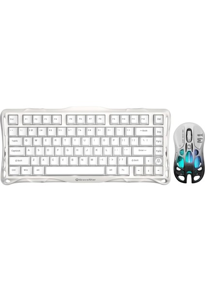 Mercury K1 Lite+ M1 Pro Kablosuz Rgb Işıklı Mekanik Q Gaming Klavye ve Optik Mouse Seti