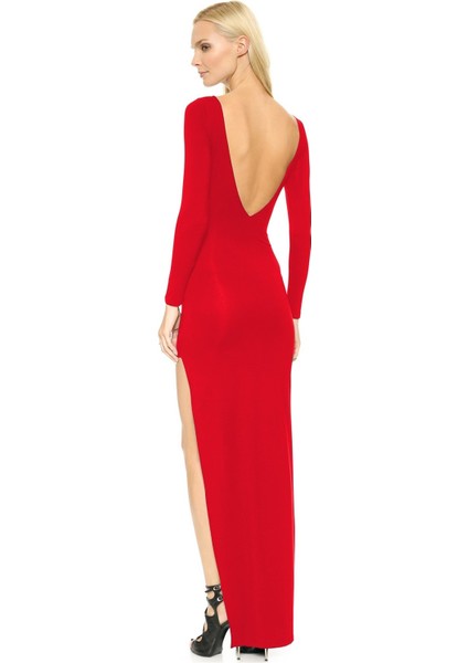 TP101297 Yırtmaçlı Uzun Elbise modelleri