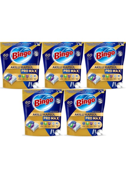 Akıllı Kapsül Pro Max Bulaşık Makinesi Deterjanı Tableti 300 Adet Limon Kokulu (5pk*60)