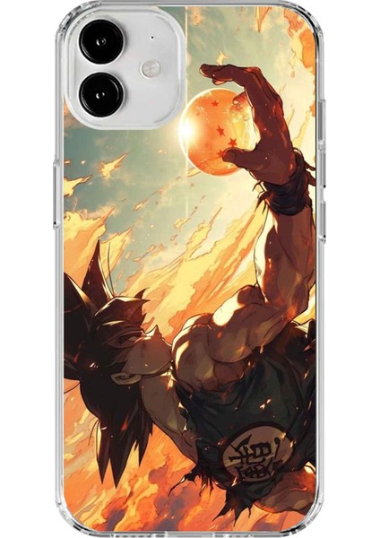 Apple iPhone 12 Mini Uyumlu Şeffaf Kılıf Dragon Ball-Z Tasarımlı 3