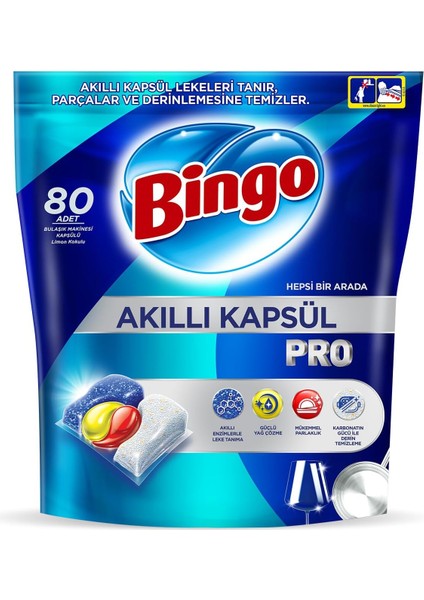 Akıllı Kapsül Pro Bulaşık Makinesi Deterjanı Tableti 400 Adet Limon Kokulu (5pk*80) fiyatları