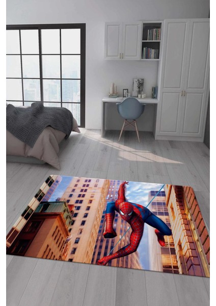 Kaymaz Taban Makinada Yıkanabilir Dijital Baskı Modern Desenli Genç Odası Halısı Dot Taban Halı GNC36
