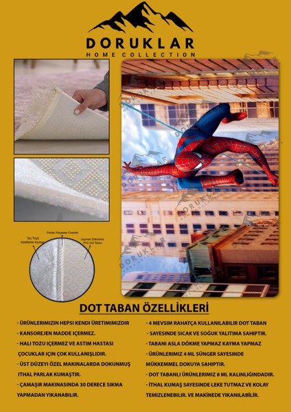 Kaymaz Taban Makinada Yıkanabilir Dijital Baskı Modern Desenli Genç Odası Halısı Dot Taban Halı GNC36 fiyatları