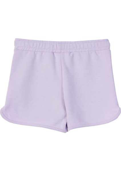 4-14 Yaş Benetton Fermuar Detay Kız Çocuk Şort Lila modelleri