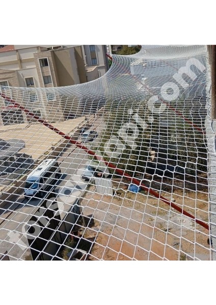 İnşaat Güvenlik Filesi – 10 cm Göz – 6 mm İp – Balkon Filesi – İnşaat Filesi - 2.5 Metre x 10 Metre