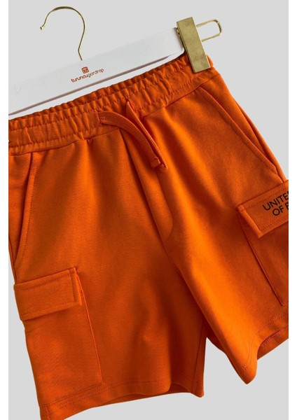 4-14 Yaş Benetton Kargo Cepli Erkek Çocuk Şort Turuncu fiyatları