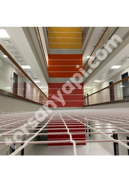 İnşaat Güvenlik Filesi – 10 cm Göz – 6 mm İp – Balkon Filesi – İnşaat Filesi - 2 Metre x 7 Metre