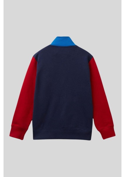 4-14 Yaş Benetton Renkli Uzun Kol Erkek Çocuk Sweat Kırmızı fiyatları