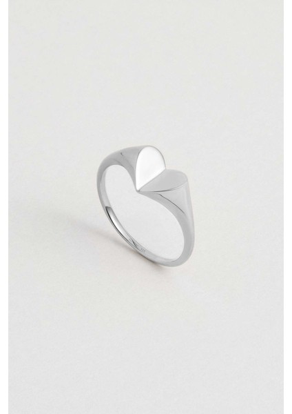 Aşk Labirenti 18 Ayar Beyaz Altın Kaplama Gümüş Yüzük