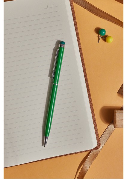 Yeşil Touch Pen Metal Kişiye Özel Mavi Yazan Tükenmez Kalem fiyatları