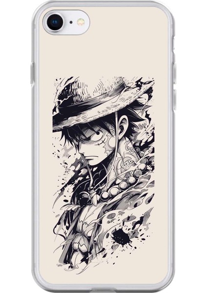 Apple iPhone 7 Uyumlu Şeffaf Kılıf One Piece Tasarımlı 1