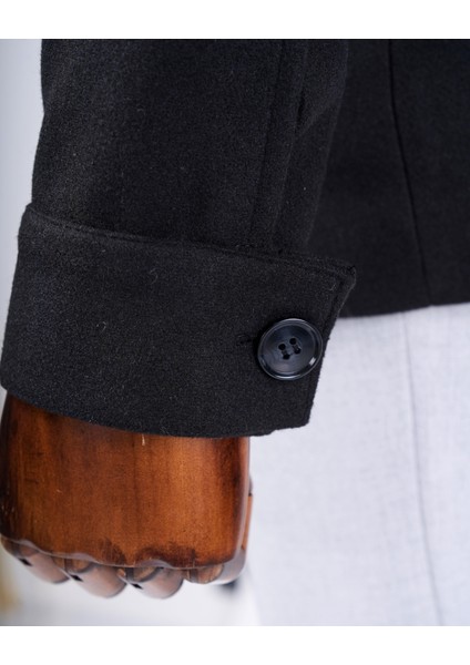Italyan Stil Slim Fit Mevsimlik Kaşe Erkek Mont Siyah T13518 indirimleri
