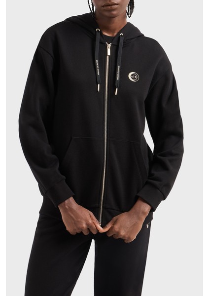 Pamuk Relaxed Fit Kapüşonlu Fermuarlı Sweat Bayan Sweat XW000318 AF12217 UC001