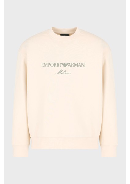 Logo Işlemeli Streç Pamuklu Regular Fit Bisiklet Yaka Sweat Erkek Sweat EM001052 AF10013 M1052 indirimleri