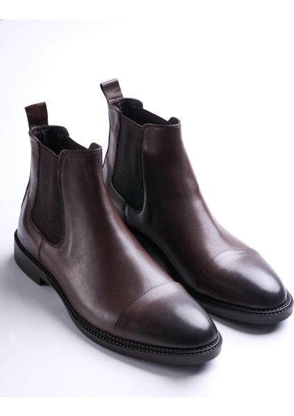 İtalyan stil iç dış naturel deri süet erkek ayakkabı kahverengi T12963