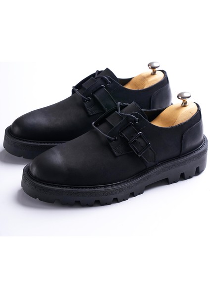 Italyan Stil Iç Dış Naturel Deri Süet Erkek Ayakkabı Siyah T12958 modelleri