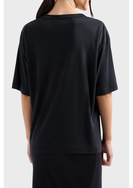 Oversize Fit Bisiklet Yaka Taş Detaylı T Shirt Bayan T Shirt 7W000340 AF12956 UC001 fiyatları