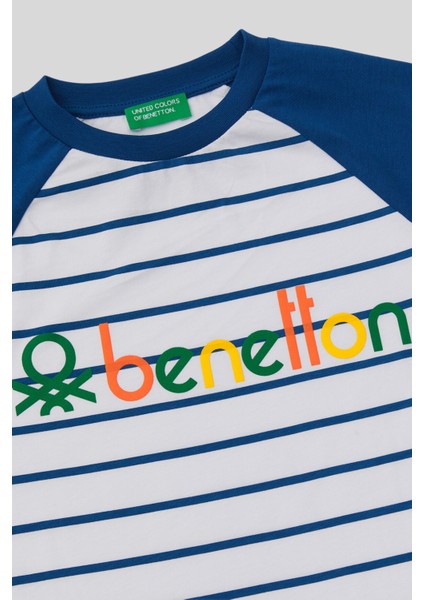 Erkek Çocuk Mavi Mix Çizgili T-Shirt modelleri