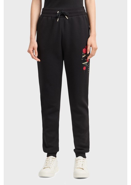 Relaxed Fit Ribanalı Paça Logolu Jogger Pantolon Bayan Pantolon XW000314 AF12261 UC001