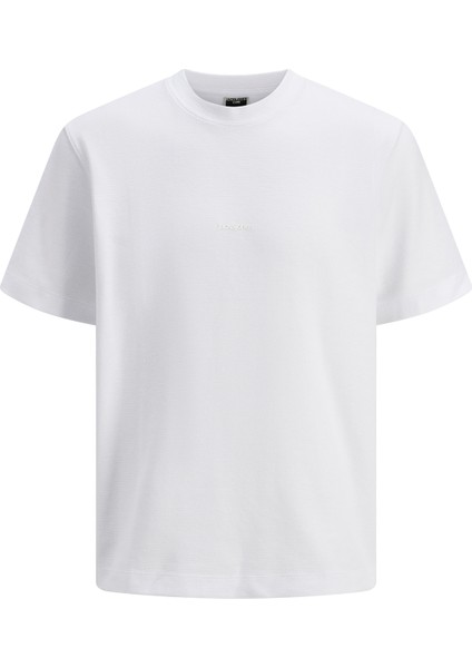 Erkek Jcotarmac Relaxed Fit Bisiklet Yaka Kısa Kollu T-Shirt 12273217 Beyaz