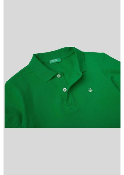 6-14 Yaş Benetton Erkek Çocuk Yeşil Logolu Pike Polo T-Shirt fiyatları