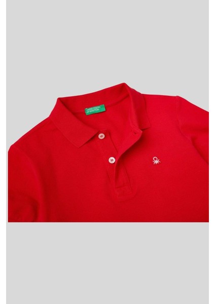 6-14 Yaş Benetton Erkek Çocuk Kırmızı Logolu Pike Polo T-Shirt fiyatları