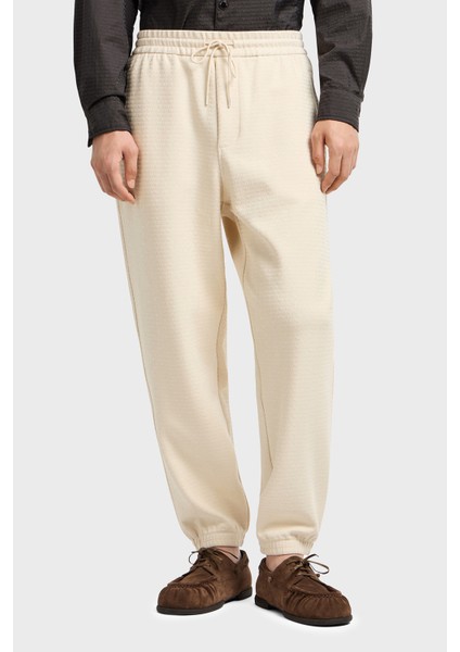 Jakarlı Streç Pamuklu Regular Fit Yüksek Bel Lastikli Paça Jogger Pantolon Erkek Pantolon EM001106 AF13700 U1088