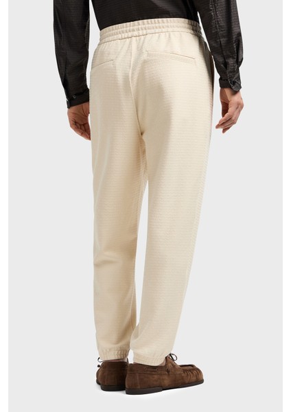 Jakarlı Streç Pamuklu Regular Fit Yüksek Bel Lastikli Paça Jogger Pantolon Erkek Pantolon EM001106 AF13700 U1088