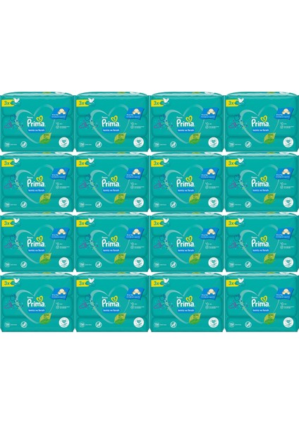 Islak Havlu Mendil Temiz ve Ferah (Bitki Bazlı) 48 Li Set (16PK*3) 2496 Yaprak