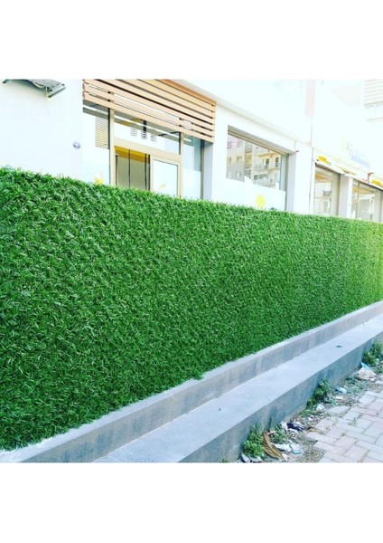 Çimli Tel – Dekoratif Yeşil Bahçe Çim Çit – 4.2 Göz - 1 Metre x 3 Metre