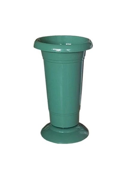 Silindir Kesme Çiçek Vazosu Yeşil 5,5 Litre