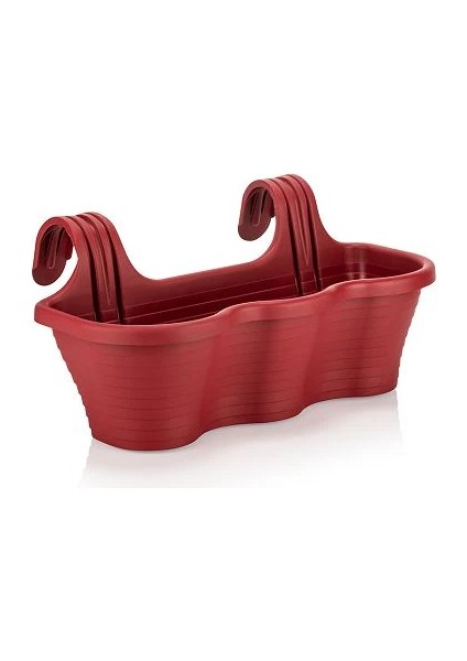 Tombik Dalgalı Saksı Kırmızı 10 Litre
