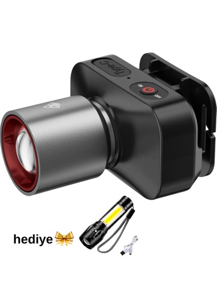 Gold Kama GK801 LED Kafa Feneri - 50W Cree Led, Şarjlı ve Su Geçirmez