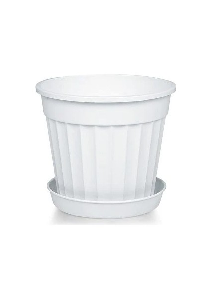 Klasik Salon Saksı Beyaz Renk 1.1 Litre