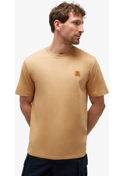 Sleeve Woven Badge Erkek Sarı T-Shirt TB0A5RCEEH31