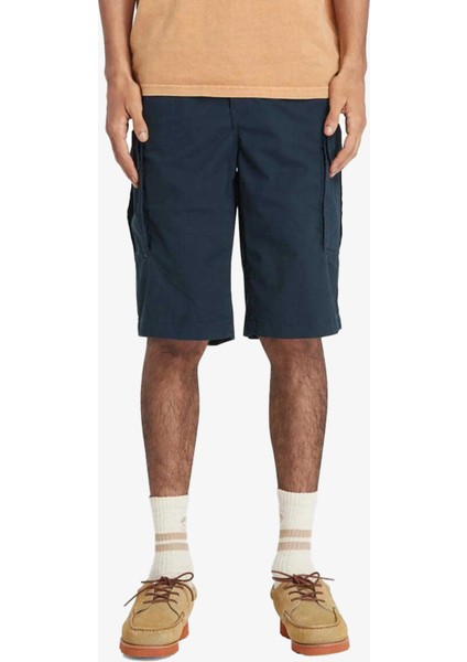 Brooklıne Poplin Erkek Lacivert Kargo Şort TB0A5TZQ4331