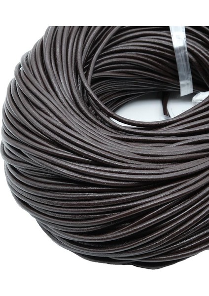 Hakiki Deri Ip Kahve 3 mm 5 Metre