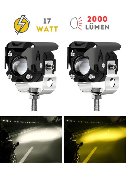 Gleam 35W Motosiklet / Off Road Sis Farı Takımı